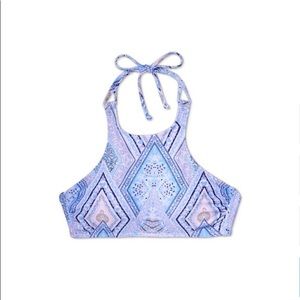 Xhilaration High Neck Bikini Top Paisley Mosaic M